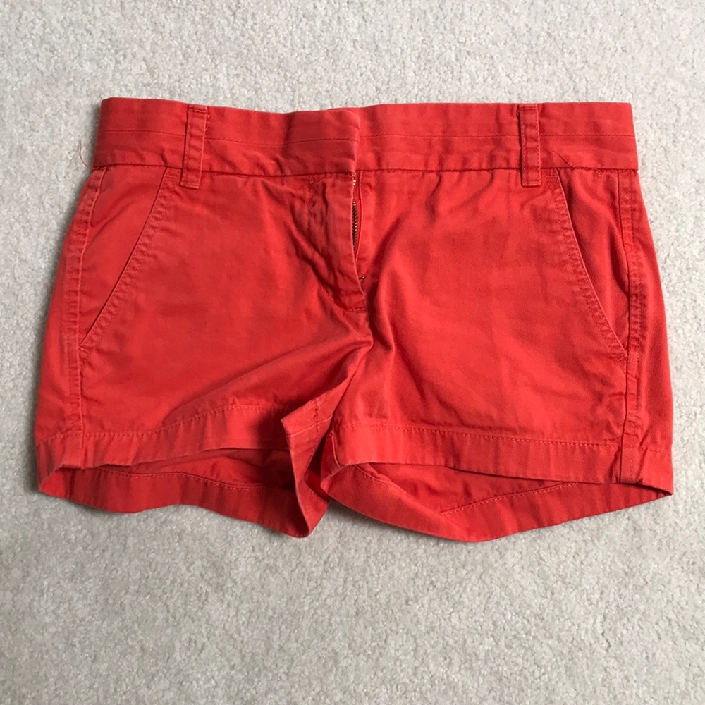 Red J Crew shorts